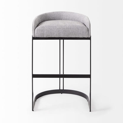 Mercana - Hollyfield II Gray Fabric Seat W/ Gray Metal Base Bar Stool - 69457 view 2