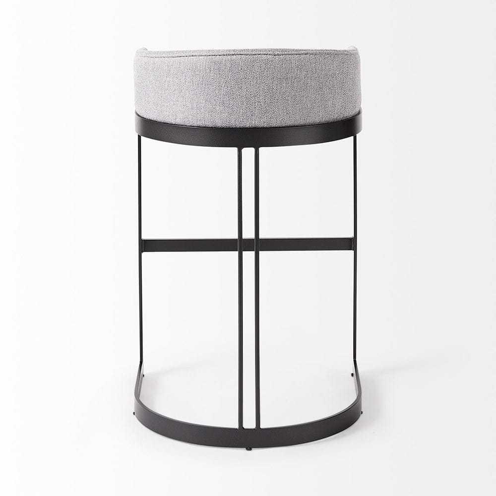 Mercana - Hollyfield II Gray Fabric Seat W/ Gray Metal Base Bar Stool - 69457 view 4