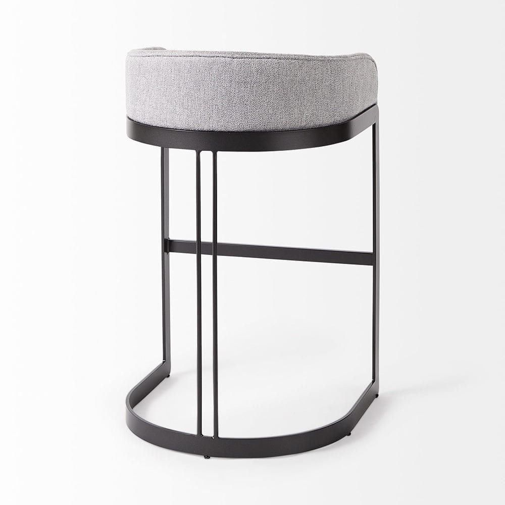 Mercana - Hollyfield II Gray Fabric Seat W/ Gray Metal Base Bar Stool - 69457 view 5