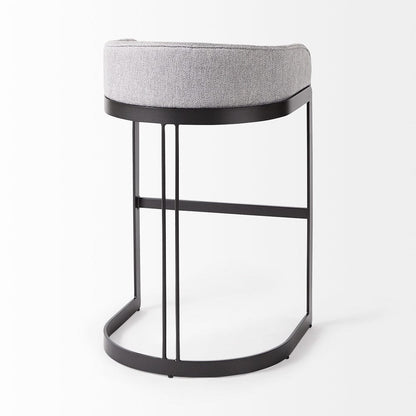 Mercana - Hollyfield II Gray Fabric Seat W/ Gray Metal Base Bar Stool - 69457 view 5