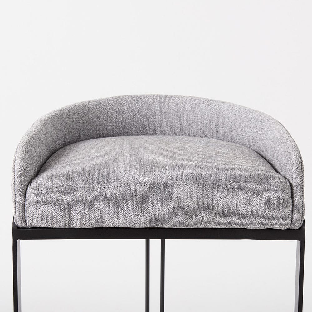 Mercana - Hollyfield II Gray Fabric Seat W/ Gray Metal Base Bar Stool - 69457 view 6