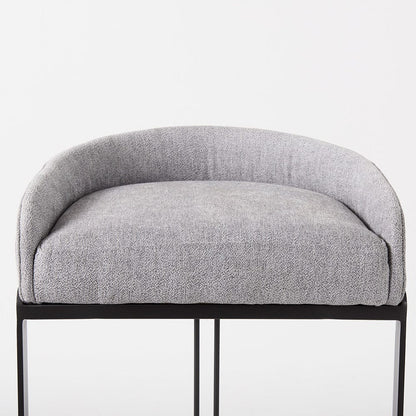 Mercana - Hollyfield II Gray Fabric Seat W/ Gray Metal Base Bar Stool - 69457 view 6