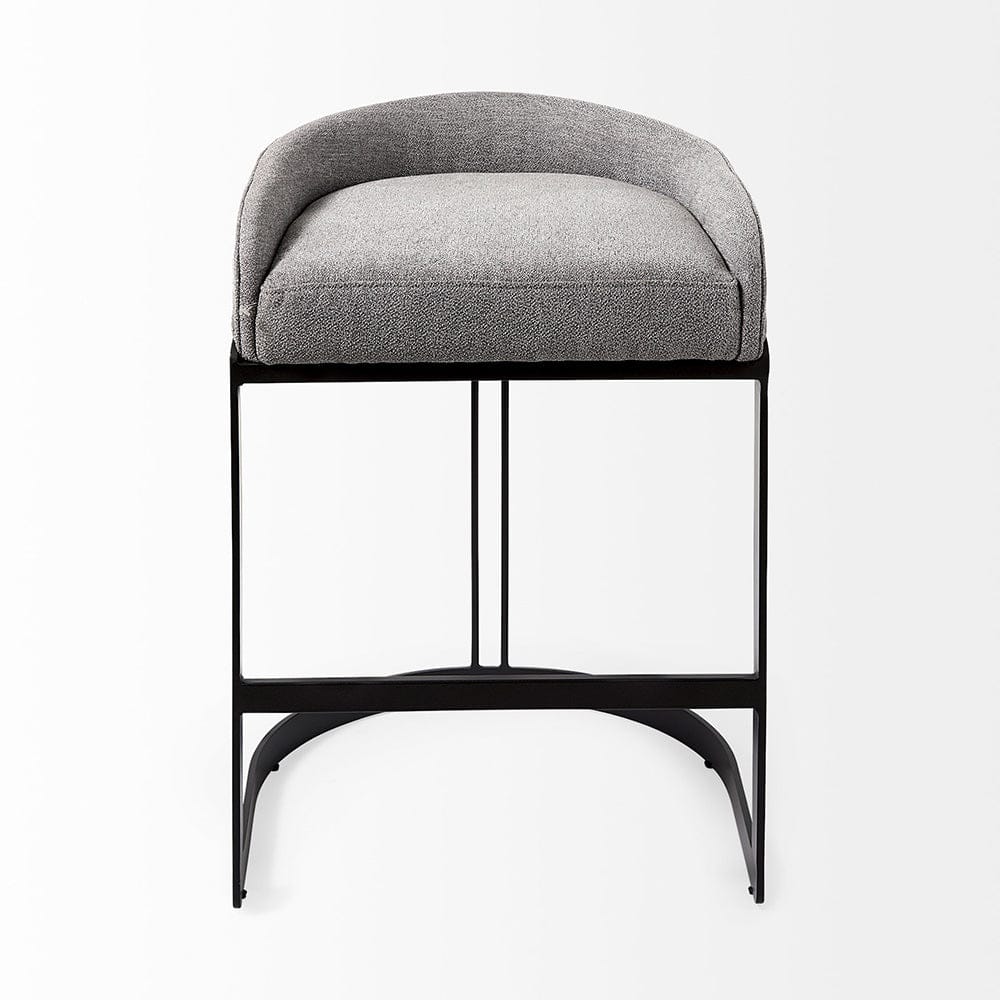 Mercana - Hollyfield II Gray Fabric Seat W/ Gray Metal Base Counter Stool - 69455 view 2