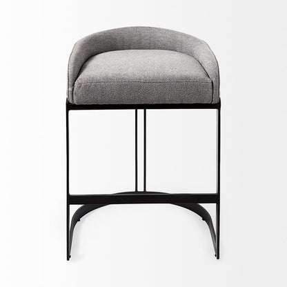 Mercana - Hollyfield II Gray Fabric Seat W/ Gray Metal Base Counter Stool - 69455 view 2