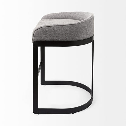 Mercana - Hollyfield II Gray Fabric Seat W/ Gray Metal Base Counter Stool - 69455 view 3