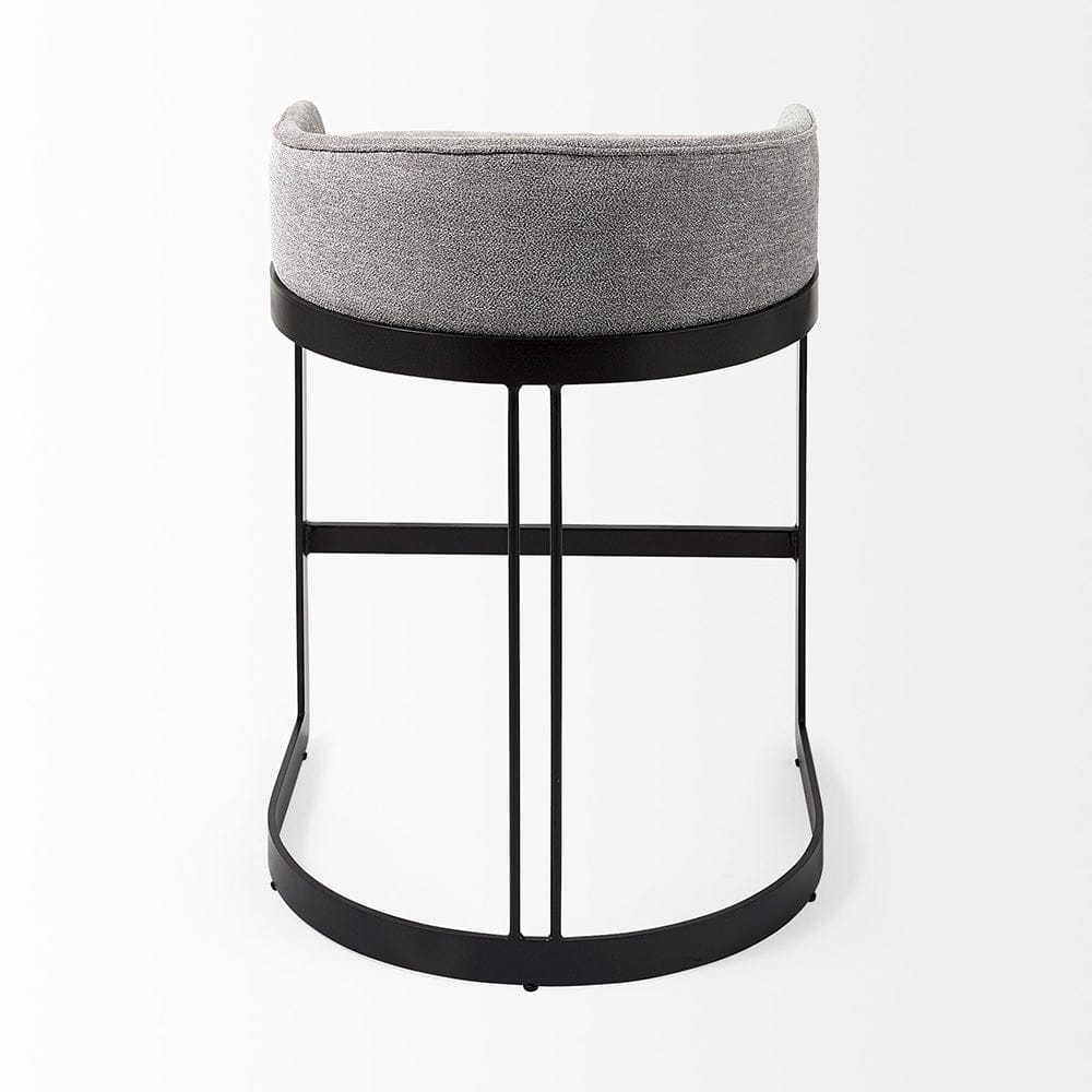 Mercana - Hollyfield II Gray Fabric Seat W/ Gray Metal Base Counter Stool - 69455 view 4
