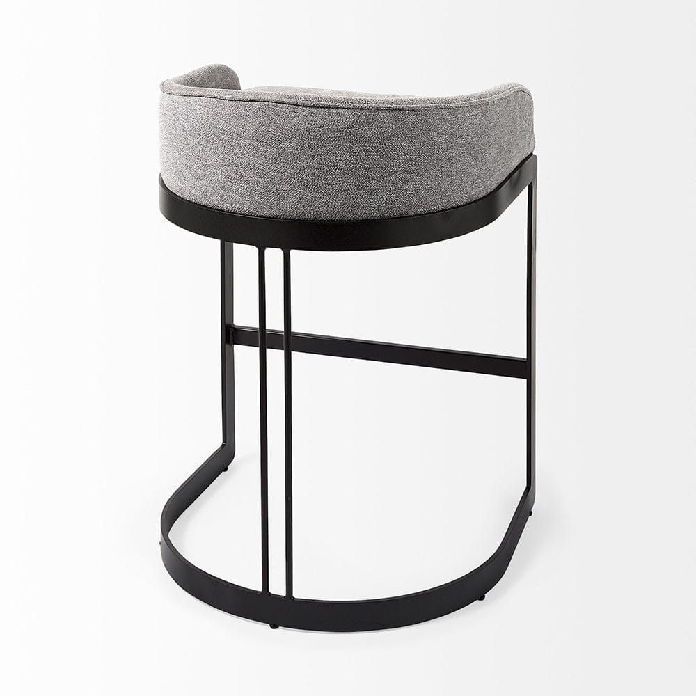 Mercana - Hollyfield II Gray Fabric Seat W/ Gray Metal Base Counter Stool - 69455 view 5