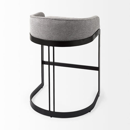 Mercana - Hollyfield II Gray Fabric Seat W/ Gray Metal Base Counter Stool - 69455 view 5