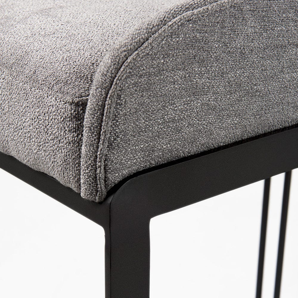 Mercana - Hollyfield II Gray Fabric Seat W/ Gray Metal Base Counter Stool - 69455 view 7
