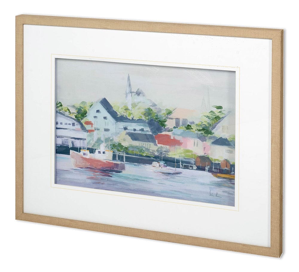 Mercana - Home Port I by Mercana Studio a Hand Embellished Textured Framed Art Print Matted under Glass - 11997 view 1