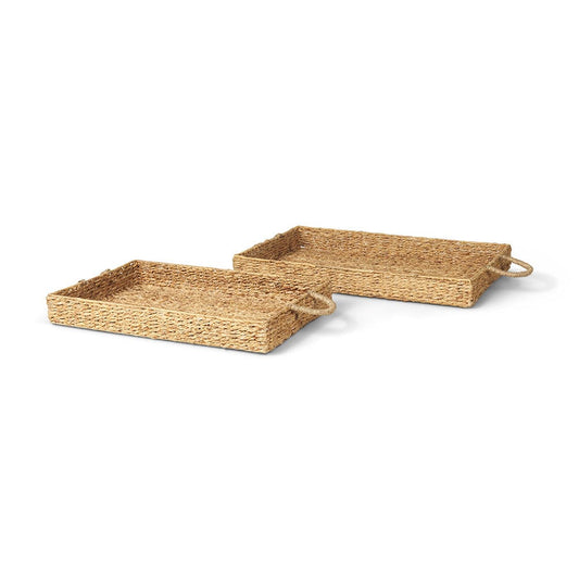 Mercana - Hona Large Recatangular Nesting Water Hyacinth Trays (Set of 2) - 70227 view 1