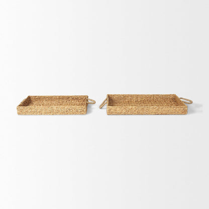 Mercana - Hona Large Recatangular Nesting Water Hyacinth Trays (Set of 2) - 70227 view 2