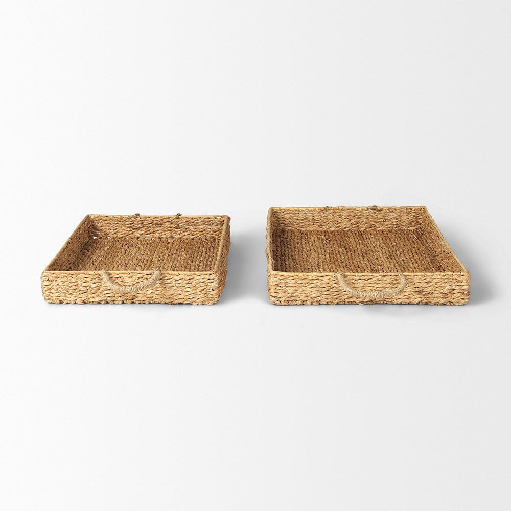 Mercana - Hona Large Recatangular Nesting Water Hyacinth Trays (Set of 2) - 70227 view 3