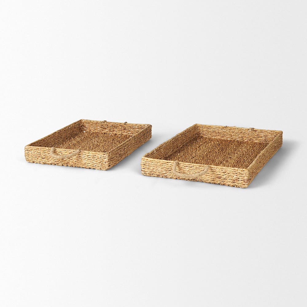 Mercana - Hona Large Recatangular Nesting Water Hyacinth Trays (Set of 2) - 70227 view 4
