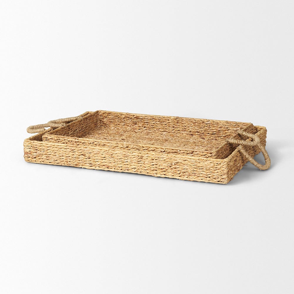 Mercana - Hona Large Recatangular Nesting Water Hyacinth Trays (Set of 2) - 70227 view 5