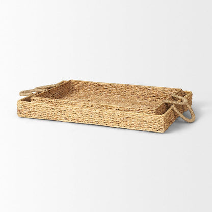 Mercana - Hona Large Recatangular Nesting Water Hyacinth Trays (Set of 2) - 70227 view 5