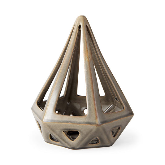 Mercana - Hood 7.7L x 7.7W x 9.4H Bronze Geometric Ceramic Object - 69478_CLOSEOUT view 1