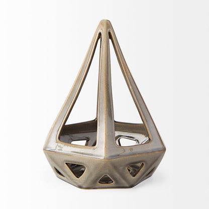 Mercana - Hood 7.7L x 7.7W x 9.4H Bronze Geometric Ceramic Object - 69478_CLOSEOUT view 3