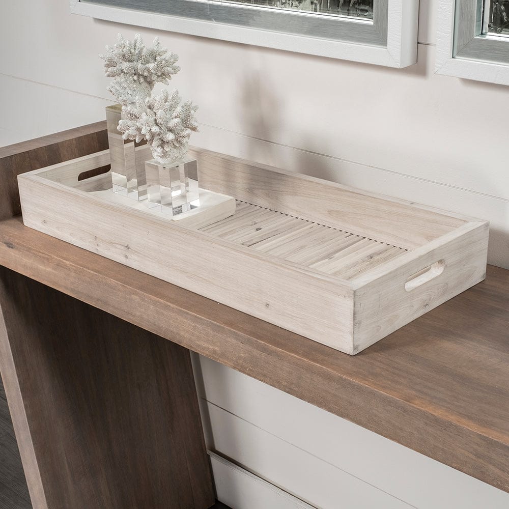 Mercana - Horatio 28L x 12W Natural Wood Rectangular Serving Tray - 68993 view 3