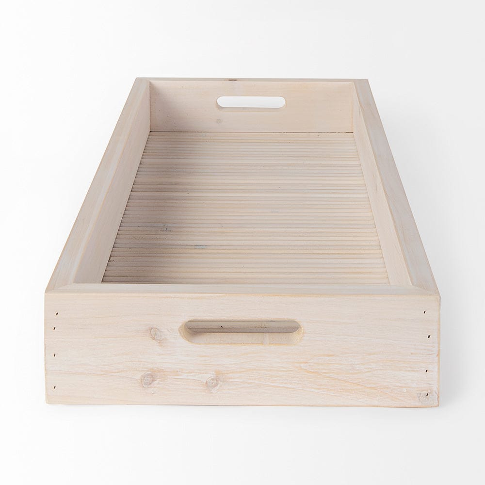 Mercana - Horatio 28L x 12W Natural Wood Rectangular Serving Tray - 68993 view 4