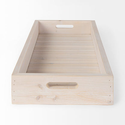 Mercana - Horatio 28L x 12W Natural Wood Rectangular Serving Tray - 68993 view 4