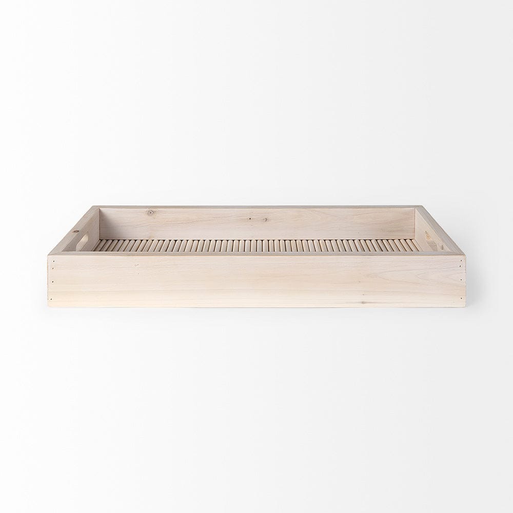 Mercana - Horatio 28L x 12W Natural Wood Rectangular Serving Tray - 68993 view 5