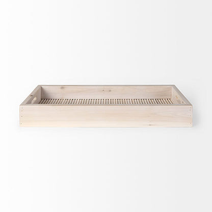 Mercana - Horatio 28L x 12W Natural Wood Rectangular Serving Tray - 68993 view 5