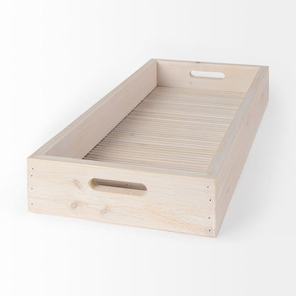 Mercana - Horatio 28L x 12W Natural Wood Rectangular Serving Tray - 68993 view 6