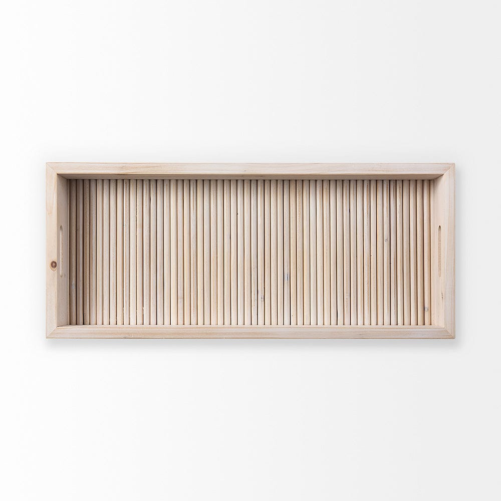 Mercana - Horatio 28L x 12W Natural Wood Rectangular Serving Tray - 68993 view 7