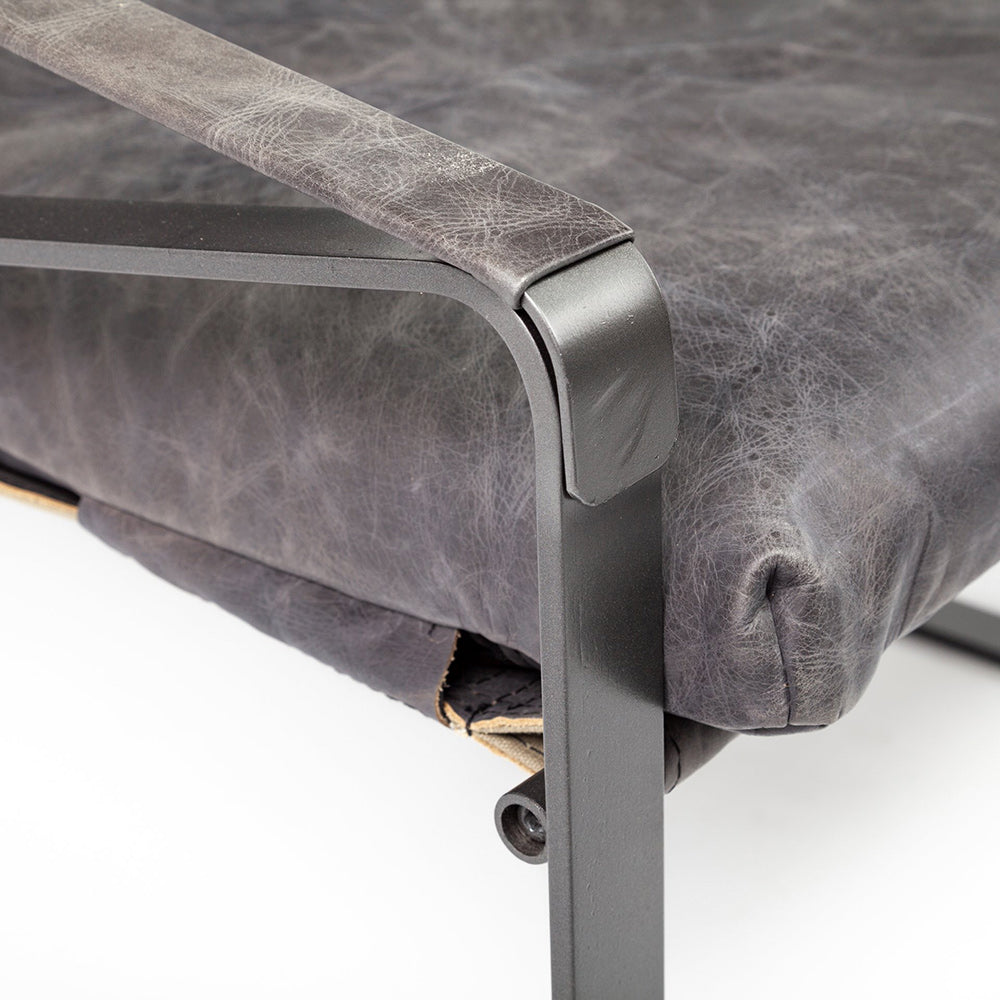 Mercana - Hornet II Black Leather Body Metal Frame Accent Chair - 67602 view 8