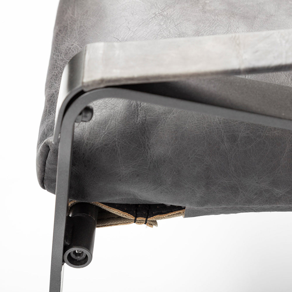 Mercana - Hornet II Black Leather Body Metal Frame Accent Chair - 67602 view 10