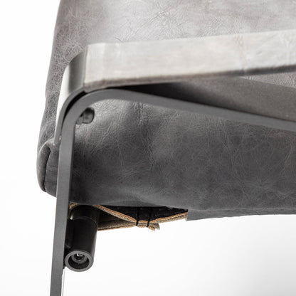 Mercana - Hornet II Black Leather Body Metal Frame Accent Chair - 67602 view 10