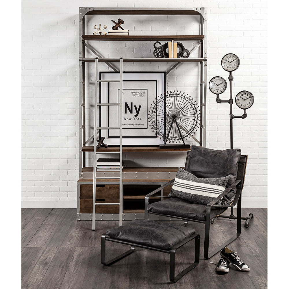 Mercana - Hornet II Black Leather Body Metal Frame Accent Chair - 67602 view 15