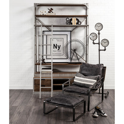 Mercana - Hornet II Black Leather Body Metal Frame Accent Chair - 67602 view 15