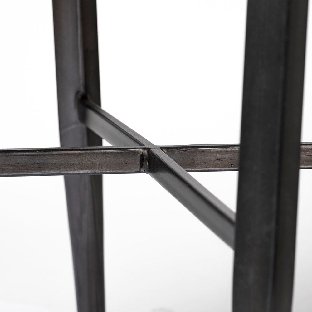 Mercana - Horsdal Black Genuine Leather Seat w/ Black Metal Frame Dining Chair - 50409_CLOSEOUT view 10