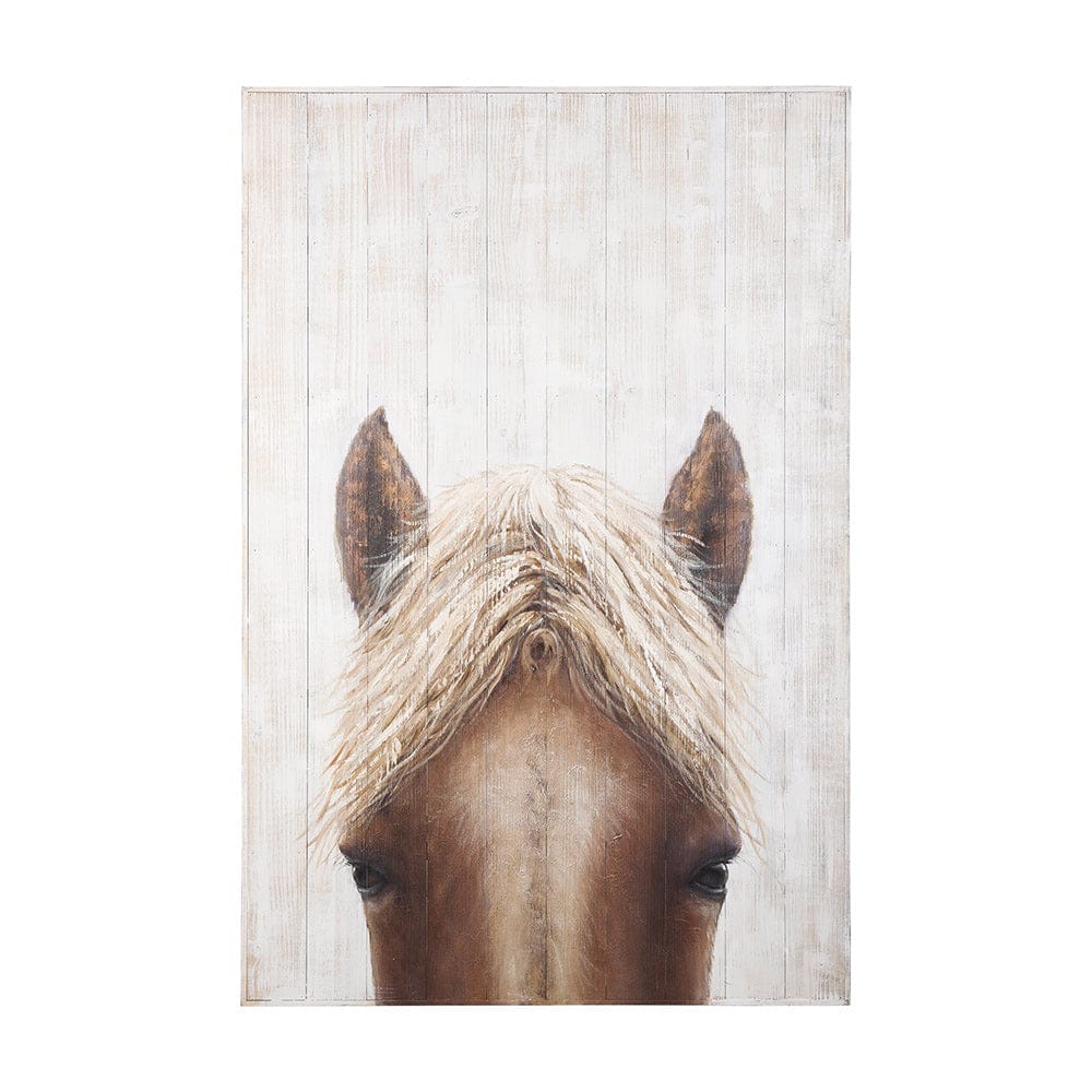 Mercana - Horse Fringe Painting on Wood - 69757 view 1