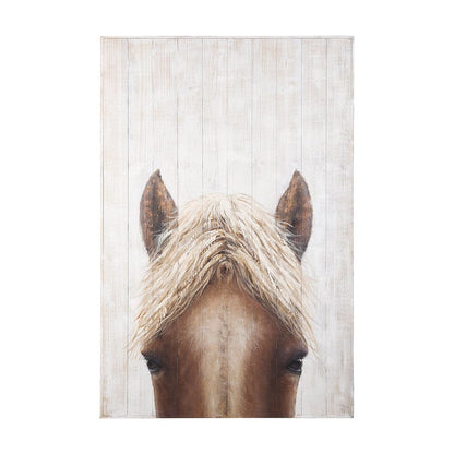 Mercana - Horse Fringe Painting on Wood - 69757 view 1