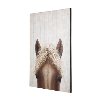 Mercana - Horse Fringe Painting on Wood - 69757 view 2