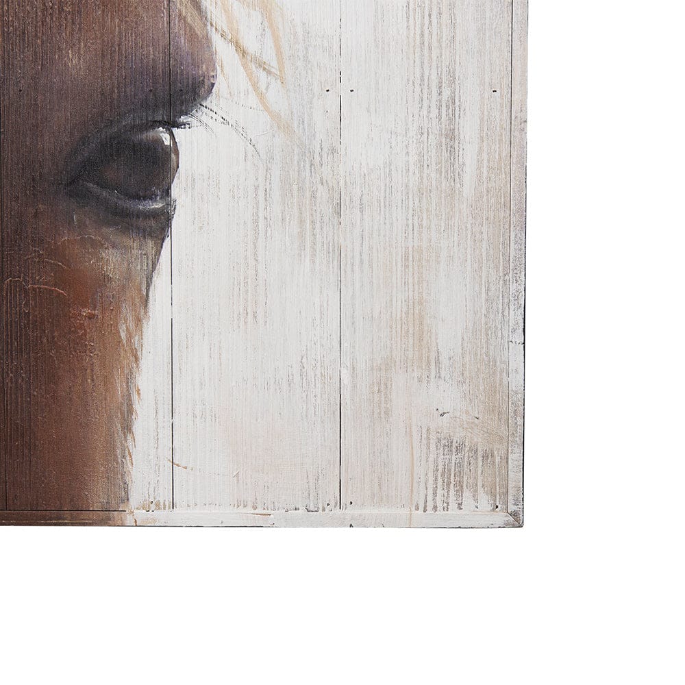 Mercana - Horse Fringe Painting on Wood - 69757 view 3