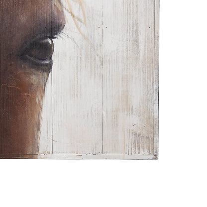 Mercana - Horse Fringe Painting on Wood - 69757 view 3