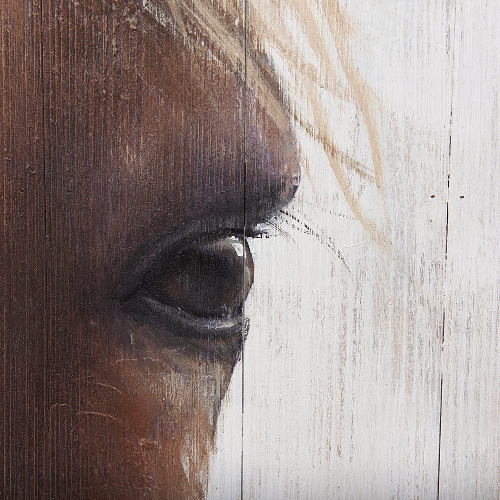 Mercana - Horse Fringe Painting on Wood - 69757 view 6
