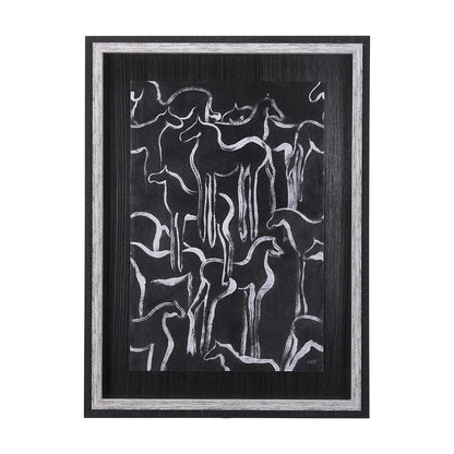 Mercana - Horse Herd II by Mercana Studio a Hand Embellished Textured Framed Art Print - 14375 view 1