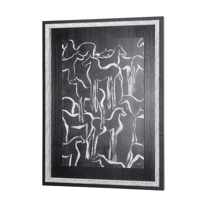 Mercana - Horse Herd II by Mercana Studio a Hand Embellished Textured Framed Art Print - 14375 view 2