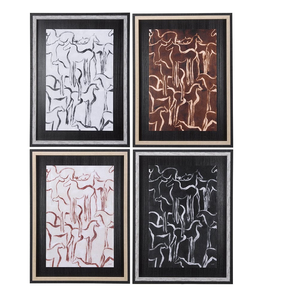 Mercana - Horse Herd II by Mercana Studio a Hand Embellished Textured Framed Art Print - 14375 view 8