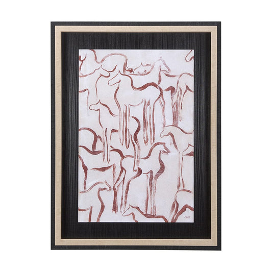Mercana - Horse Herd III by Mercana Studio a Hand Embellished Textured Framed Art Print - 14376 view 1