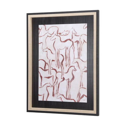 Mercana - Horse Herd III by Mercana Studio a Hand Embellished Textured Framed Art Print - 14376 view 2