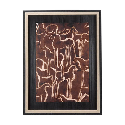 Mercana - Horse Herd IV by Mercana Studio a Hand Embellished Textured Framed Art Print - 14377 view 1