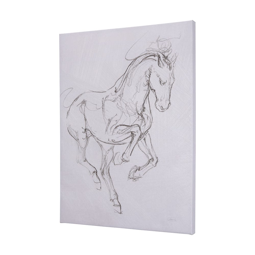 Mercana - Horse I by Mercana Studio a Hand Embellished Textured Canvas - 102226-L view 2