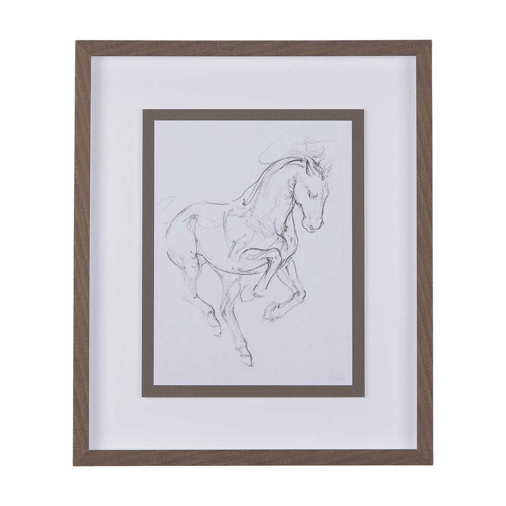 Mercana - Horse I by Mercana Studio a Hand Embellished Textured Framed Art Print Matted under Glass - 14301 view 1