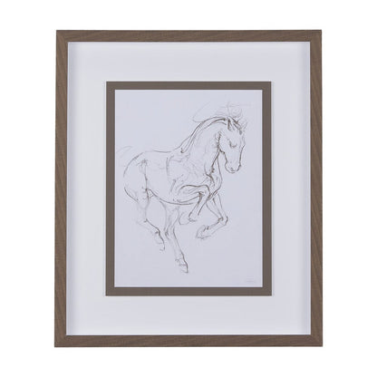 Mercana - Horse I by Mercana Studio a Hand Embellished Textured Framed Art Print Matted under Glass - 14301 view 1